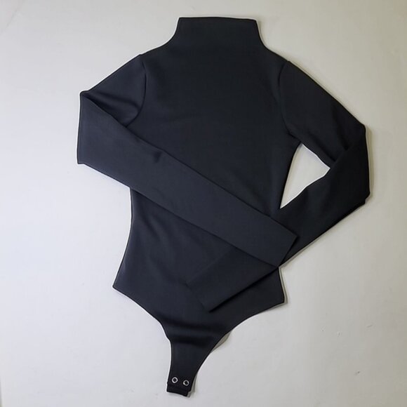 Good American Tops - Good American Scuba Funnel Neck Bodysuit